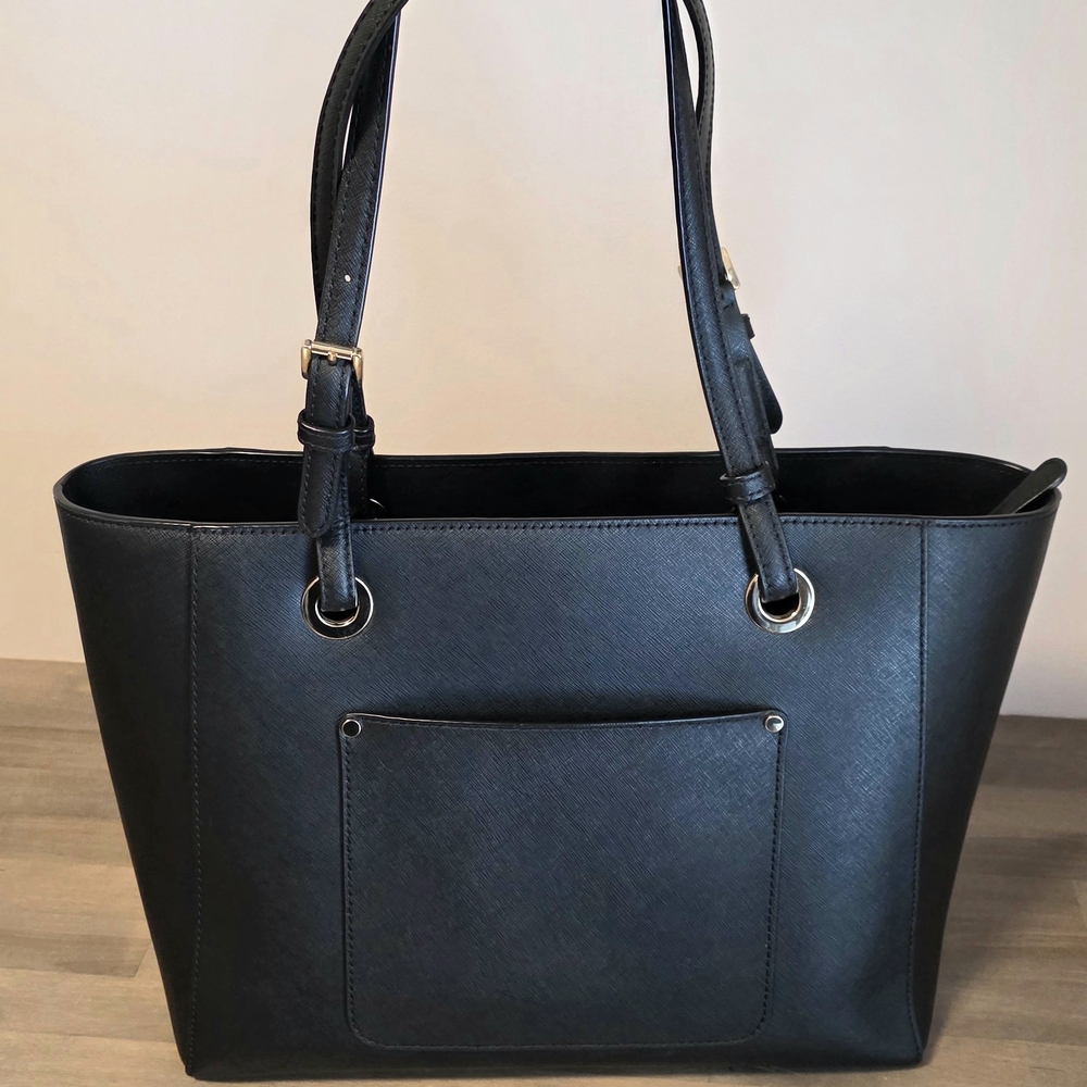 Michael Kors Black Saffiano Leather Tote with Gold Details - Picture 2 of 7